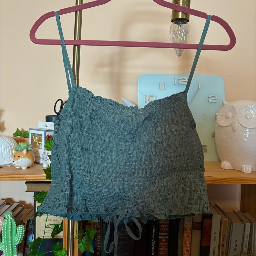 3 FOR $15 ‼️ Smocked Green Cami Top
